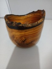 Stunning Handmade Burl Bowl with Natural Edge 