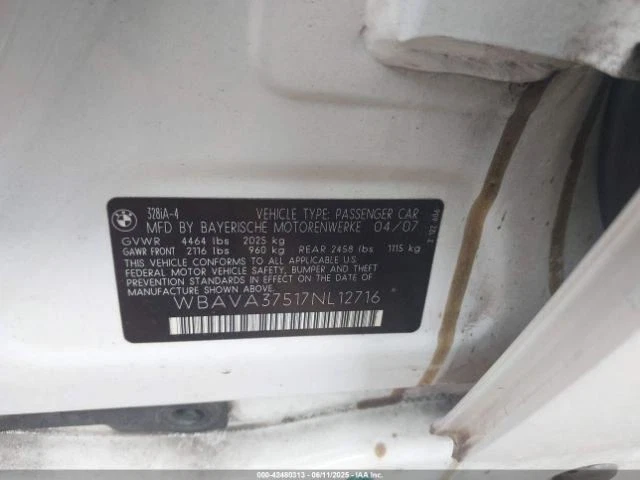 (LOCAL PICKUP ONLY) Driver Left Fender Station Wgn Fits 07-12 BMW 328i 2585481 - Image 3 of 4