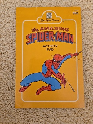 AMAZING SPIDER-MAN ACTIVITY PAD (1991 Merrigold Press) -- Unused