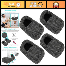 Heavy Duty Walker Ski Glide Covers 4 PCS - Padded Replacement Caps for Seniors,