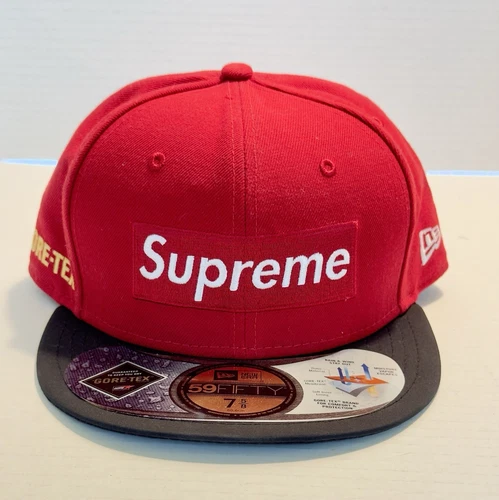 Supreme x Gore Tex 2 tons 7 1/2 New Era 59Fifty logo boîte rouge ajusté TRES RARE DS