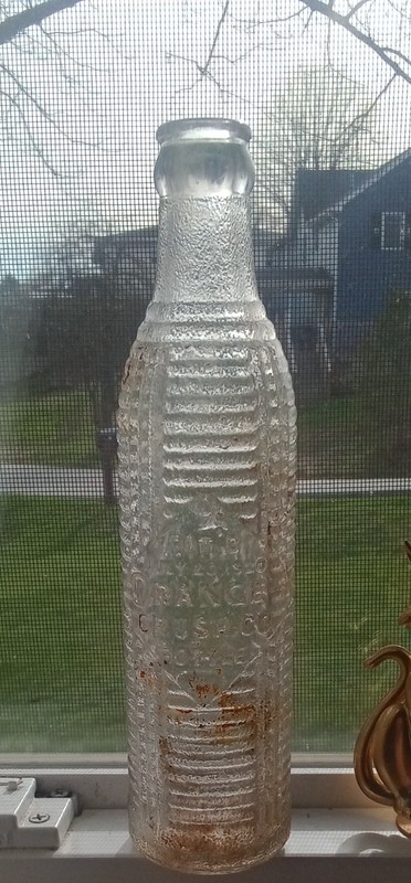 Vintage Orange Crush Bottle Pat'd July 20 1920 7 oz 8.75"