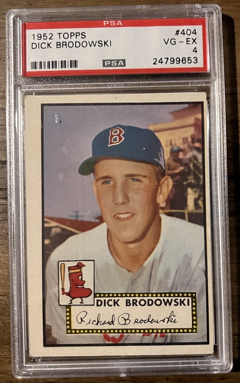 1952 Topps - High # Dick Brodowski #404 (RC) - PSA 4