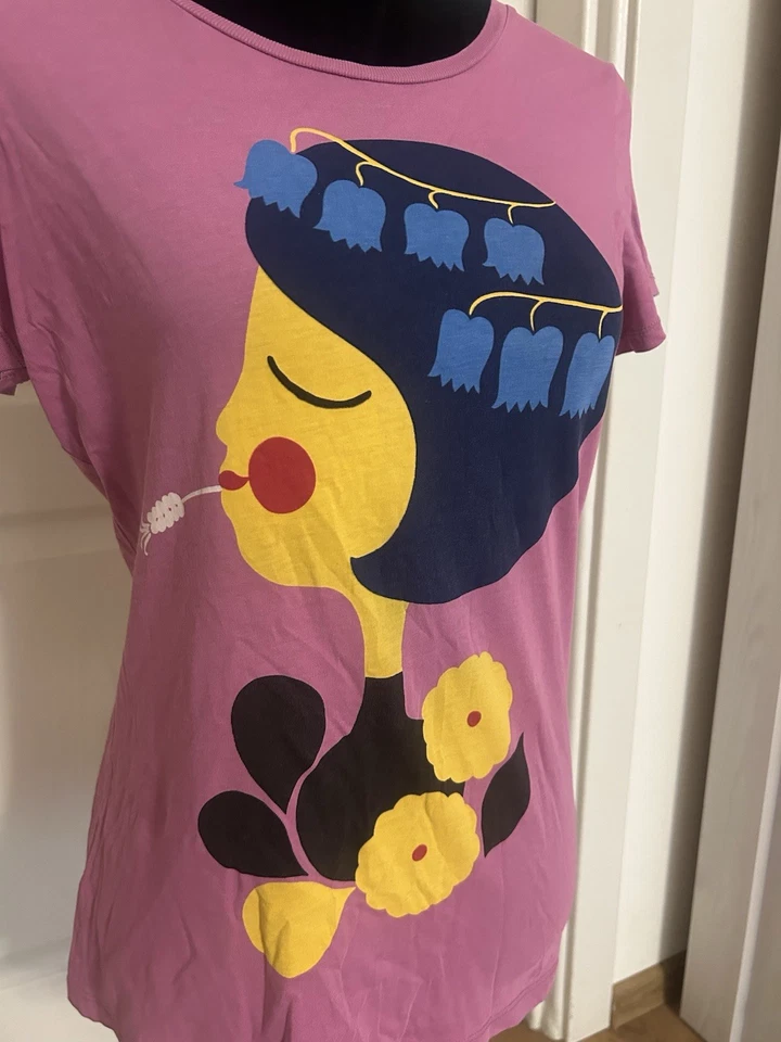 Camisa/top Marimekko estampado mujer raro talla S/M ALGODÓN Foto 2 de 4