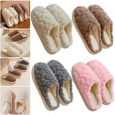 Home Fuzzy Slipper Unisex Cartoon Winter Plush Slipper Anti-Skid Soft Soled Cott