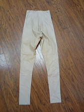 Commando Faux Leather Legging High Rise Beige Size Small Raw Hem