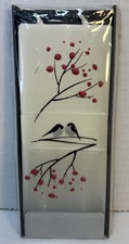 Winter Birds Candle Flatyz Thin Handmade 6" Candle New