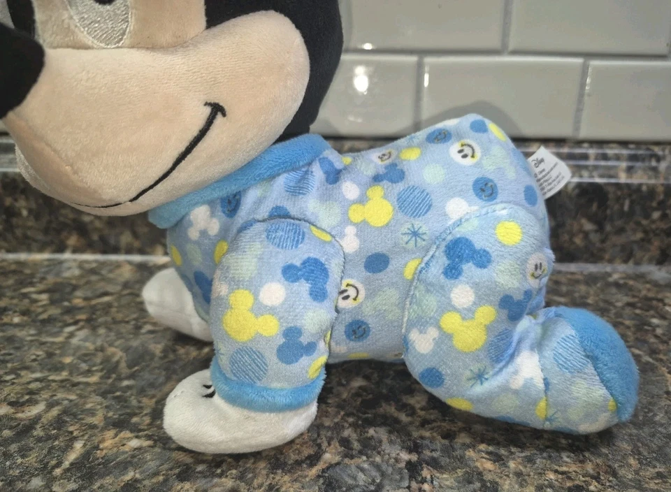 Peluche animatránico bebé Mickey Mouse Touch N Crawl vintage con pilas funciona Foto 3 de 4