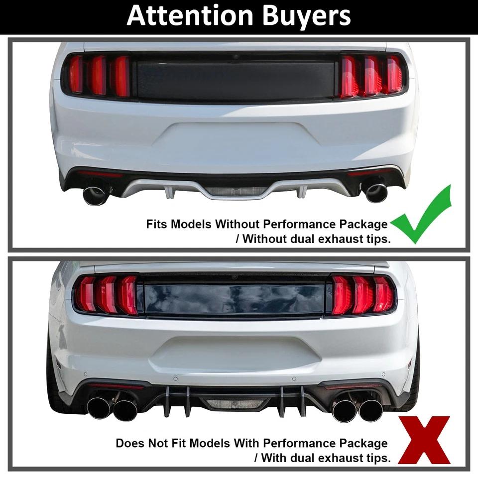 Fits 2015-2021 Ford Mustang 2.3L EcoBoost Burnt Tip Catback Exhaust System Kit - Изображение 3 из 4