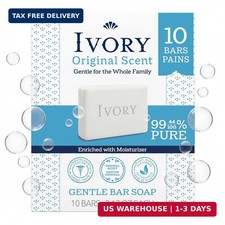 Ivory Gentle Bar Soap, Designed for Whole Family, 99.44 Pure Formula, Plant-Bas