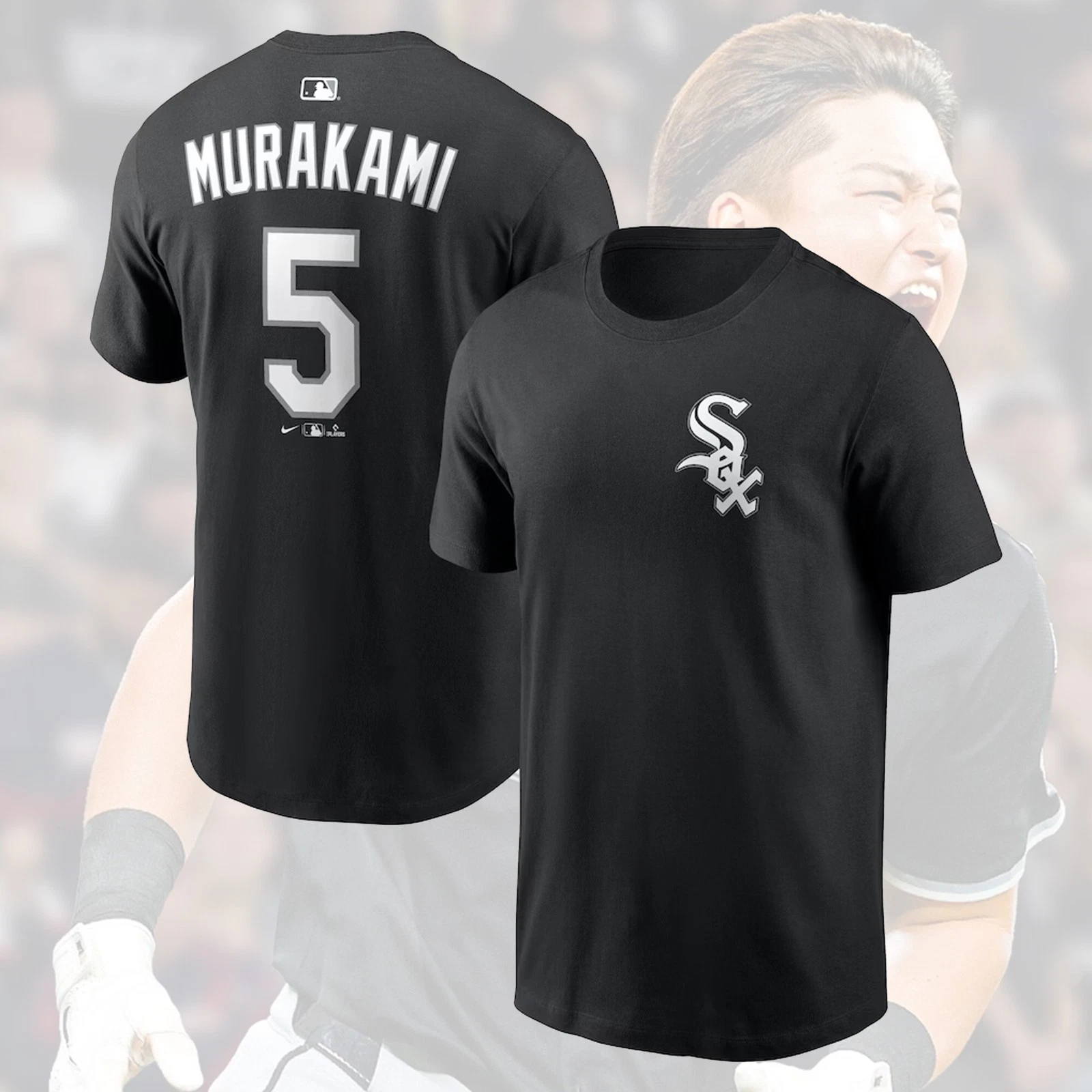 Munetaka Murakami #5 Chicago White Sox Double Sided T-Shirt 2026 Player Name & Number Gift