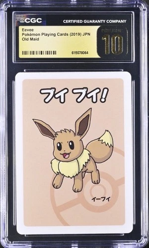 Pokémon TCG Eevee Old Maid 2019 Japanese Playing Card CGC PRISTINE 10