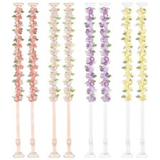 FREEBLOSS 4 Pairs Decorative Floral Bra Straps Removable One Size, Pink
