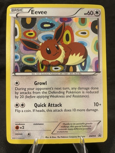 Pokémon TCG Eevee BW94 Black & White Black Star Promo Holo NM/LP