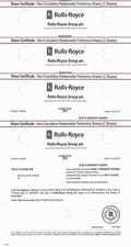 4 x ROLLS ROYCE 2010 London Bristol VW Wolfsburg BMW Automobil Turbine 90 Shares