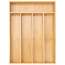 Silverware Organizer Kitchen Drawer Organizer Utensil Organizer Bamboo Silver...