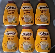 SPLENDA Monk Fruit Liquid Zero Calorie Sweetener Drops, 3.38 Fl Oz Bottle (6 CT)