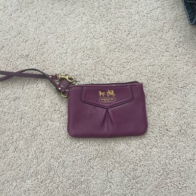 #ad #ad Purple Coach Wristlet Wallet
