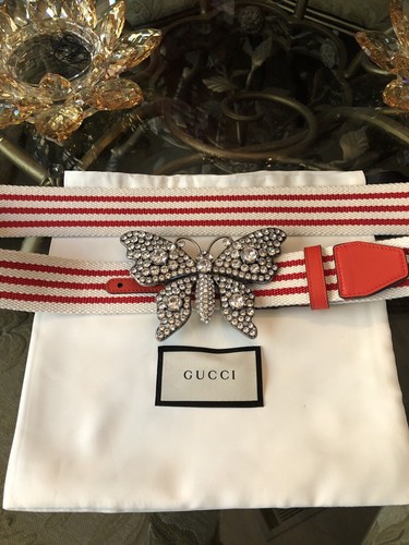 100% Authentic GUCCI Striped Crystal 