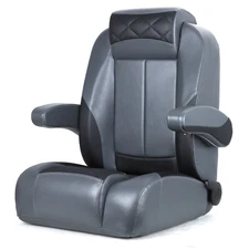 NORTHCAPTAIN Reclining Pontoon Captain's Chair Boat Bucket Seat,Charcoal/Black