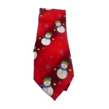 John Ashford Men's Showman Bias Holiday Tie, Red