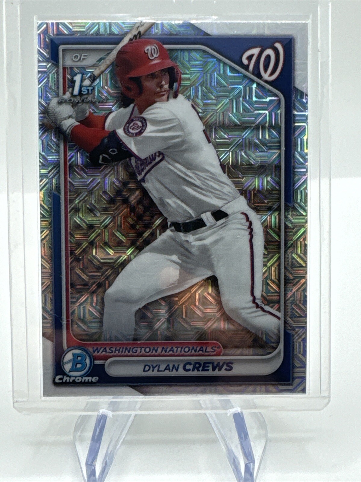 Dylan Crews 2024 Bowman 1st Mega Box Mojo Refractor #BCP-23 Nationals LSU
