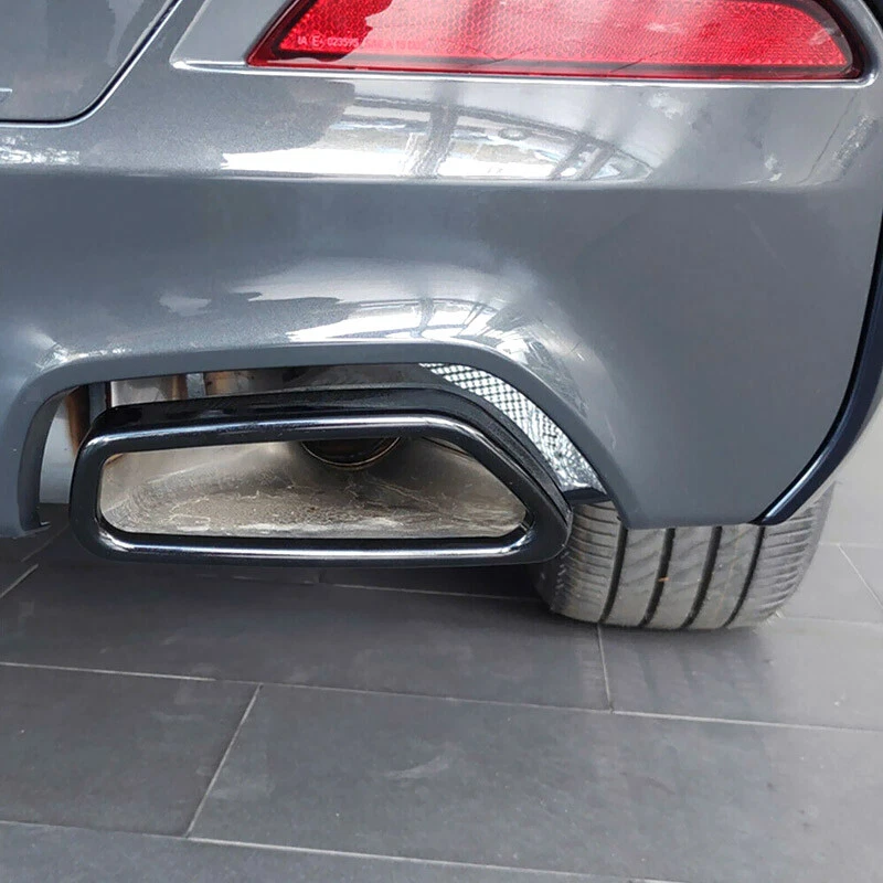 Black Steel M Exhaust Tailpipe Tips Trim For BMW 5 Series G30 G31 530i 540i 530d Foto 4 de 4