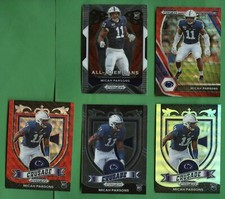 MICAH PARSONS 2021 PRIZM DRAFT ROOKIE RED WAVE SILVER CRUSADE PSU COWBOYS