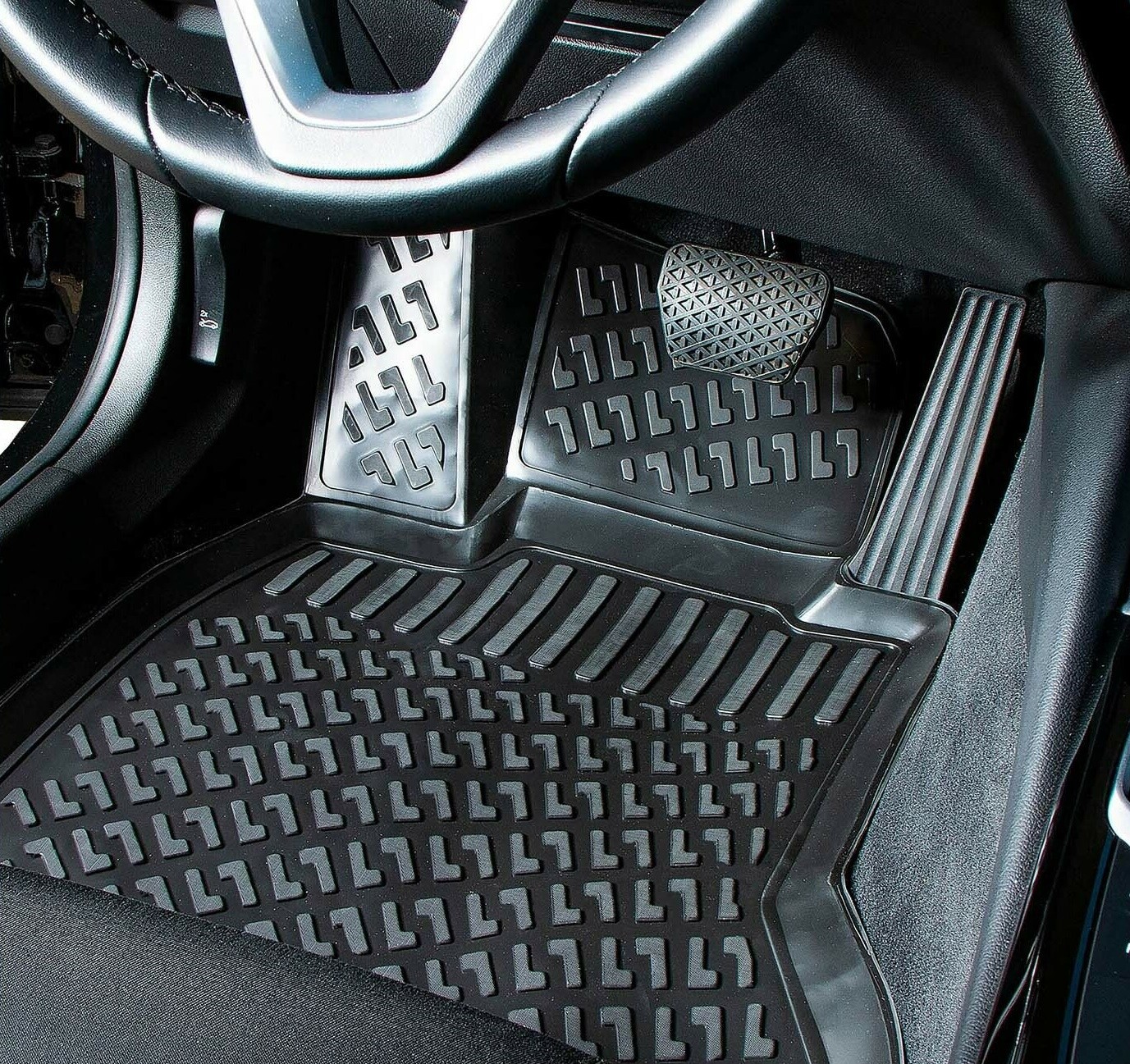 Floor Mats Rubber 3D Molded Black Fits for Volkswagen Passat B7 2011