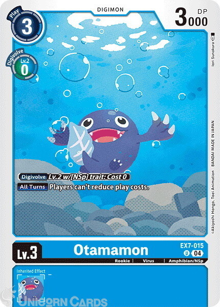 EX7-015 Otamamon : Uncommon Digimon Card : EX07: Digimon Liberator