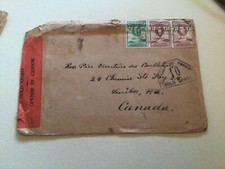 Gold Coast 1942 Censor to Canada cover A6053