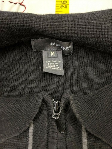 Men's Medium Slates Collared Full Zip Sweatshirt, 100% Australian Cotton - Picture 3 of 3