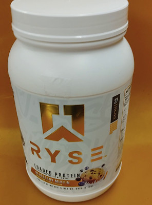 Ryse Loaded Protein Premium Whey powder with MCTs Blueberry Muffin flavor New