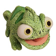Disney Tangled Pascal Plush Pet Lizard Chameleon Green Metallic Shiny Spots