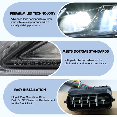 VLAND Clear LED Headlights + Red Tail Lights For Lexus IS250 350 ISF 2006-2013 - Picture 6 of 15