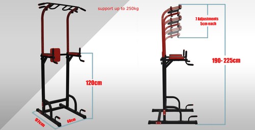 Power Tower - Chin Up Pull Up Multi-Grip Bar Station - Dip - VKR Knee Raise - Picture 3 of 7