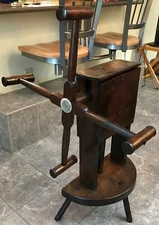 Antique and Primitive Wooden Floor Standing Wooden Swift Yarn Winder - G. Cond. 