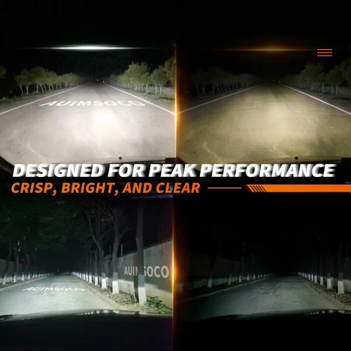 4-Side 9005 9006 LED Headlight Fog Light Kit 6000K High Low Beam Bulbs White - Picture 3 of 13