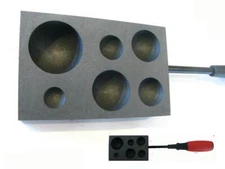 6 Hole Graphite Marble and Paperweight Marver ~ Lampwork Bead/Marble Making