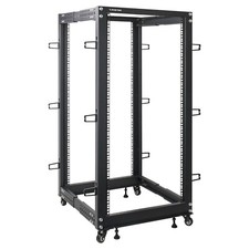 Sound Town 4-Post 25U Open Frame Server Rack with Adjustable Depth ST4POF-A25U 