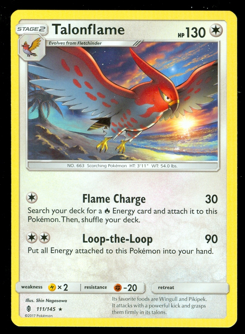 Pokemon TALONFLAME 111/145 - Guardians Rising RARE - - MINT