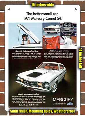 Metal Sign - 1971 Mercury Comet GT- 10x14 inches