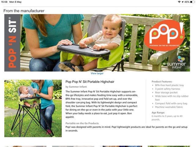 summer infant classic comfort wood highchair