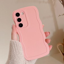 For Samsung Galaxy S23 Ultra S22 S21FE Luxury Shockproof Wave shape Soft Cover