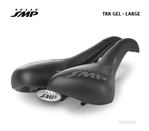 NEW Selle SMP TRK LARGE GEL Bicycle Saddle Cutout Bike Seat : BLACK - Afbeelding 1 van 4