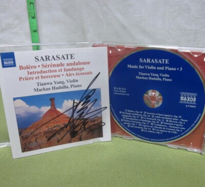 TIANMA YANG violin autograph Sarasate CD hand-signed 2012 classical Bolero