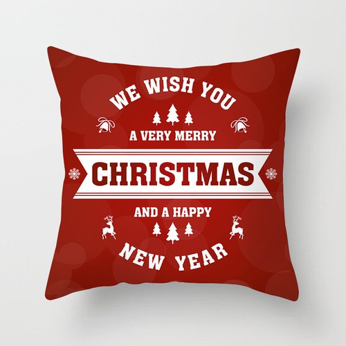 NEW 18'' Christmas Xmas Cushion Cover Pillow Case Room Sofa Home Decoration UK - Picture 57 of 59