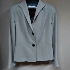 Jones New York Collection Womens Single Breasted Blazer Size 8 Gray Two-Button