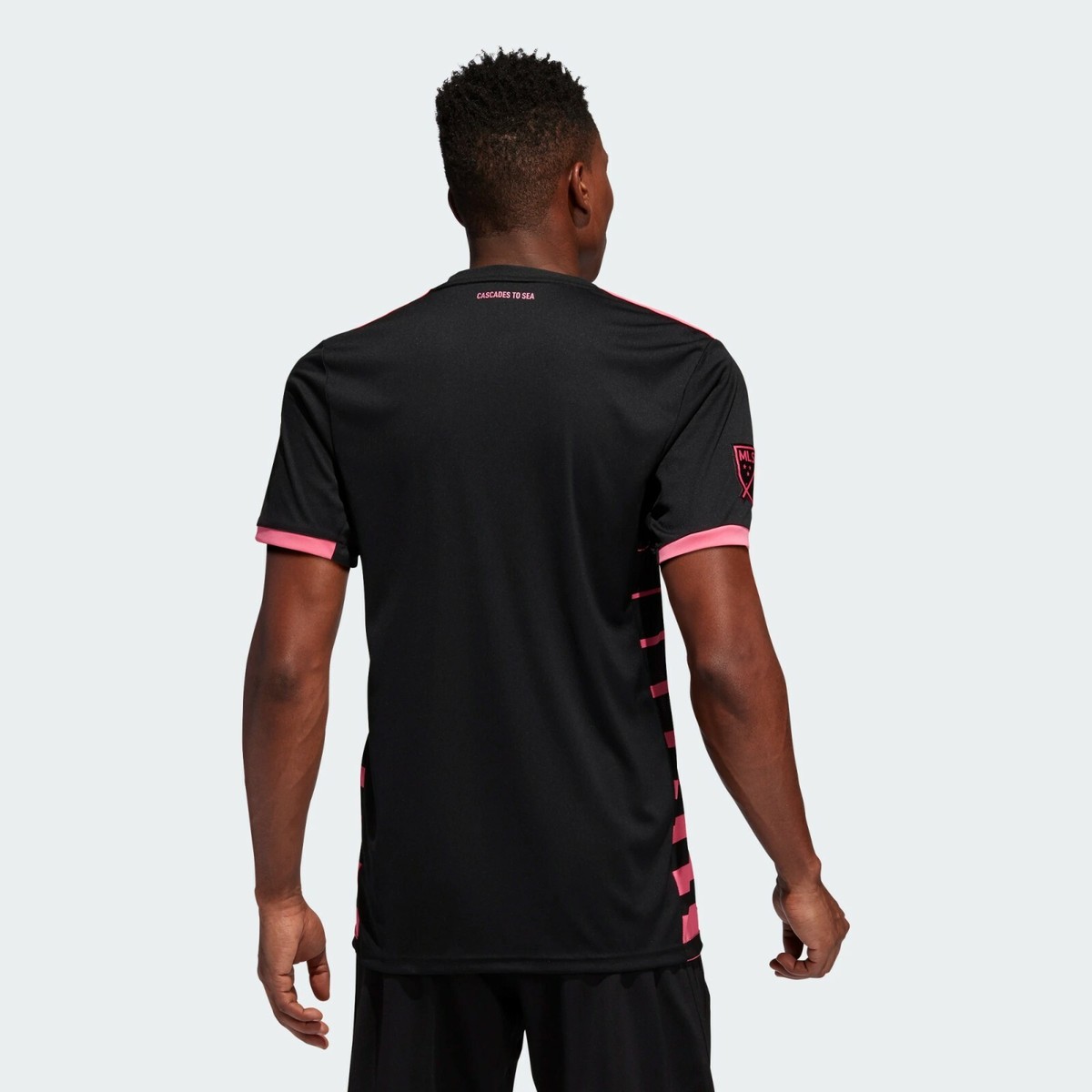 Men's Seattle Sounders FC adidas Black Pink Climacool Jersey