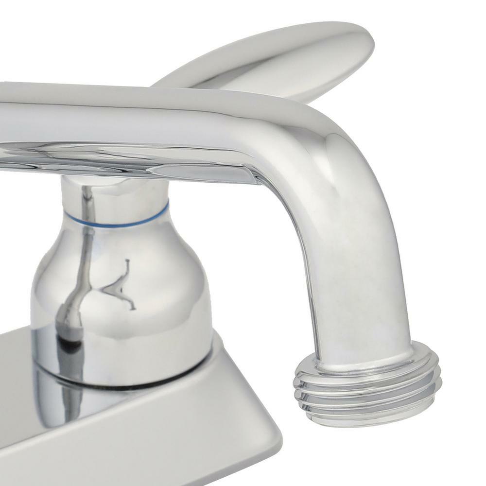 KOHLER Laundry Sink Faucet 4 Inch Low Arc Threaded Swing Spout Chrome 2